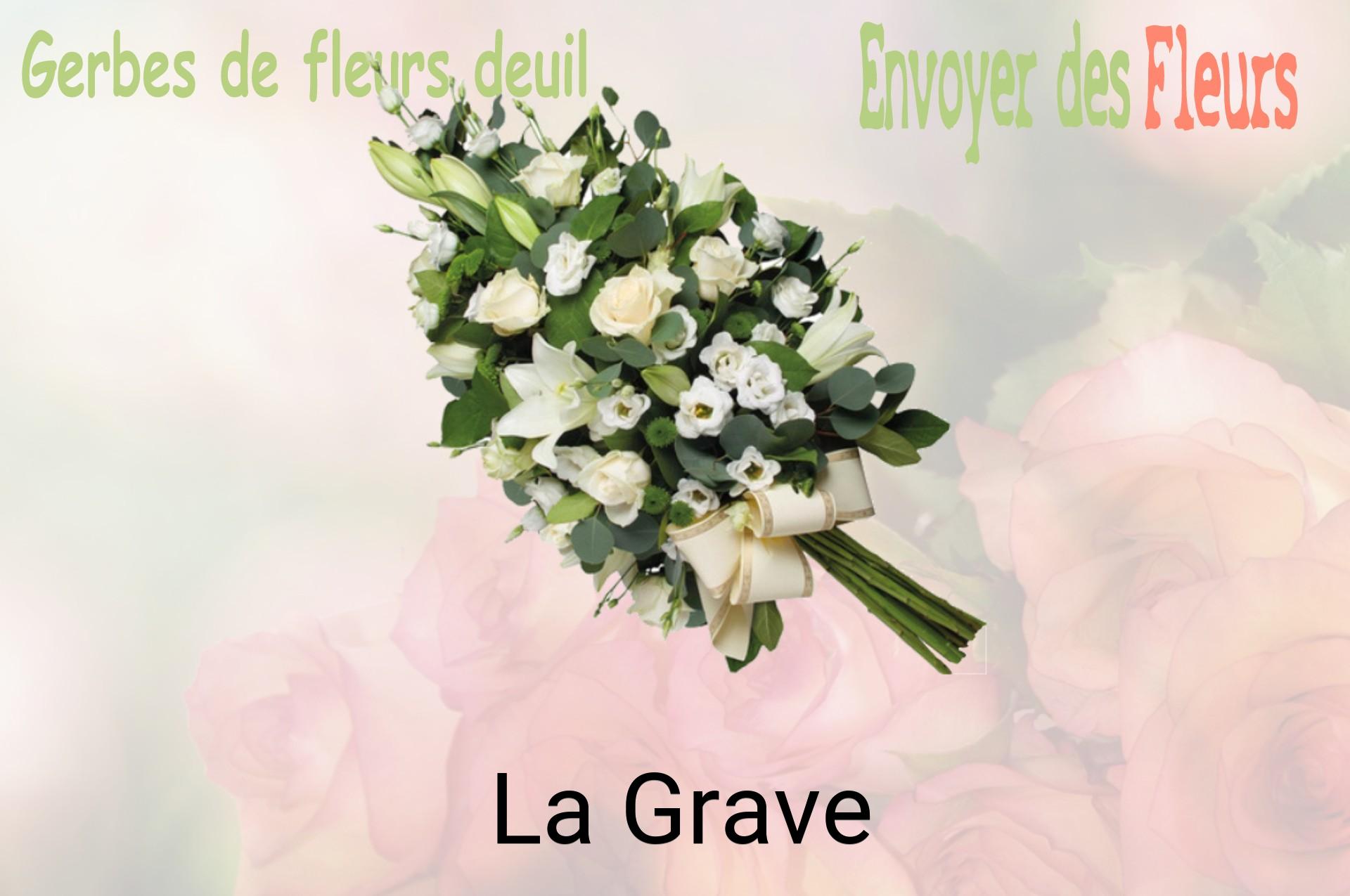 Gerbe de fleurs de deuil livrée à La Grave